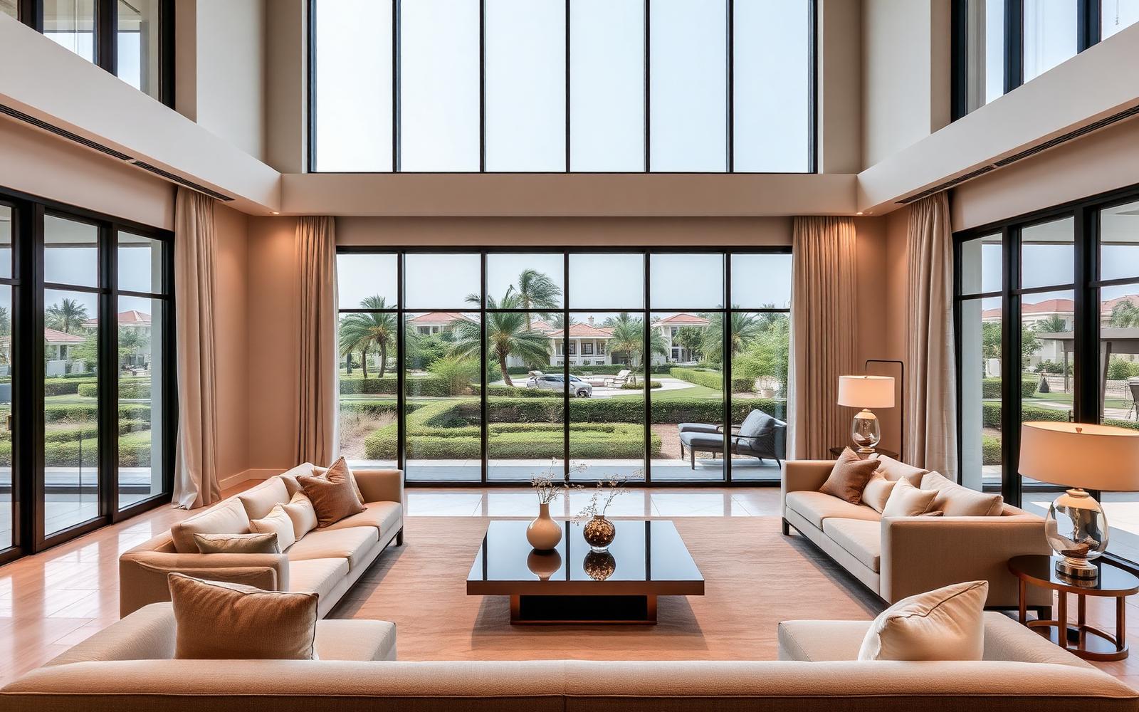 Interior of an Emaar show-home overlooking the community